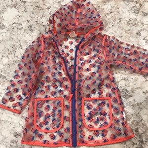 Girls Cat & Jack Ladybug Rain Jacket
